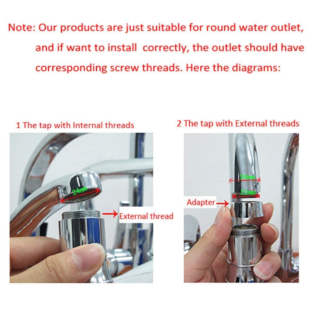 3-Pack LED Faucet Lights with Temperature Sensor - Color Changing Shower & Tap Lights for Kitchen & Bathroom - Glowing Water Stream for Night Use & Kids Safety