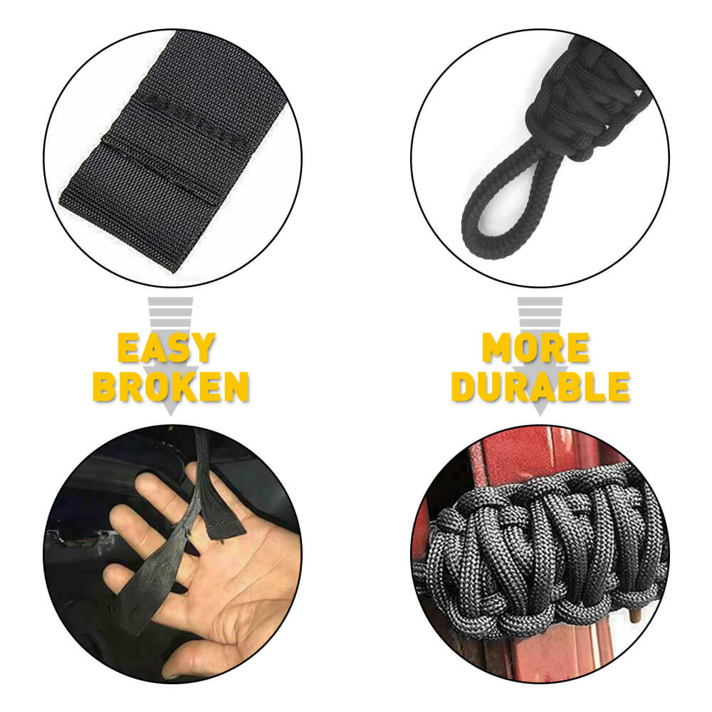 2PCS Heavy Duty Polyester Jeep Limiting Straps for 1976-2021 Jeep Wrangler - Off-Road Accessories with Reinforced Cross Wave Design (Perfect for Rock Crawling & Trail Riding)