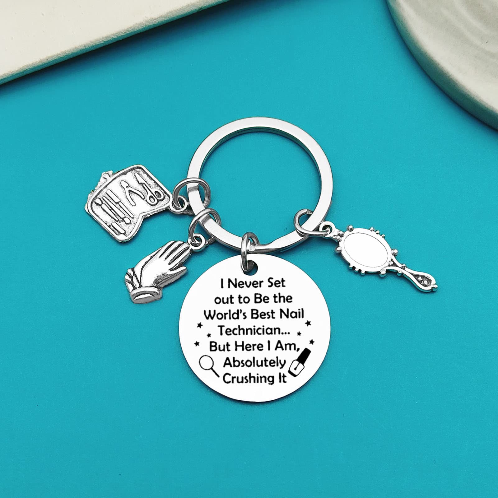 Professional Nail Technician Keychain Gift Set - Perfect for Graduation, Christmas & Birthday - Ideal for Manicurists, Beauticians & Nail Stylists - Thoughtful Present for Women in Beauty Industry - Great for Salon Appreciation, Spa Gifts & Cosmetology Students