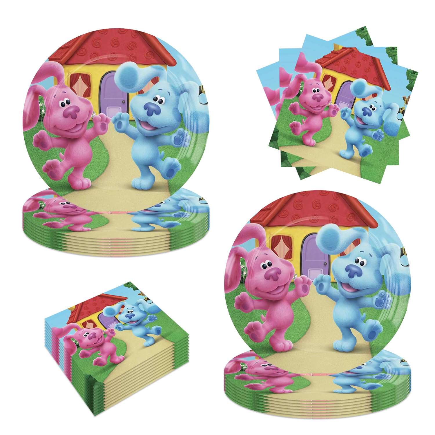 40-Pack Blues Clues Party Supplies Set - 20 Dinner Plates & 20 Napkins for Kids Birthday Party Decorations - Perfect for Blues Clues Themed Birthday Parties, Baby Showers, and Kids Celebrations