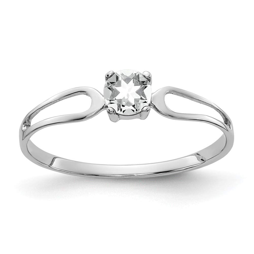 14K White Gold 4mm Cubic Zirconia Wedding Band - Elegant Anniversary Ring for Women, Durable Solid Gold CZ Ring for Everyday Wear, Special Occasions & Gifts