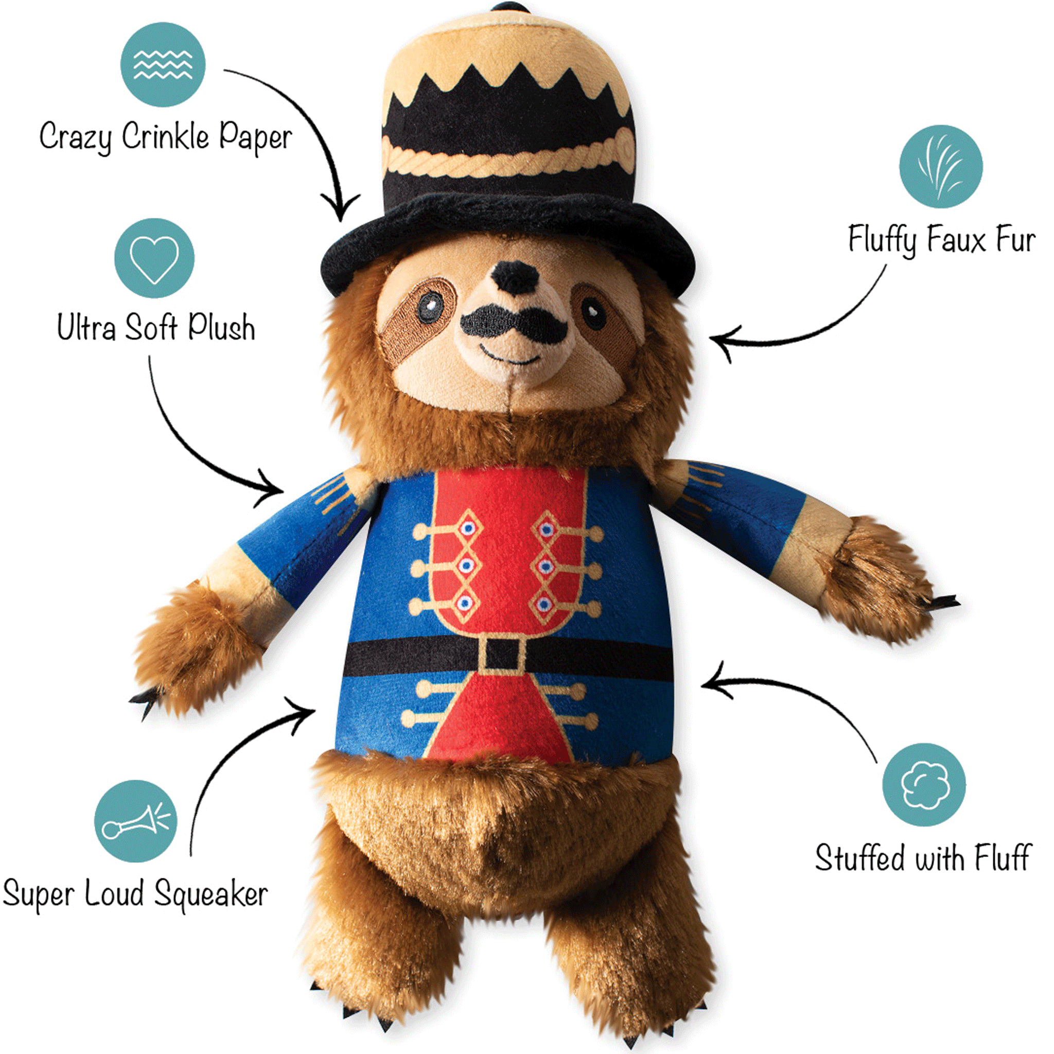 Fringe I Crush a Lot Brown Dog Chew Toys - Durable & Safe for Aggressive Chewers - Perfect for Playtime & Training