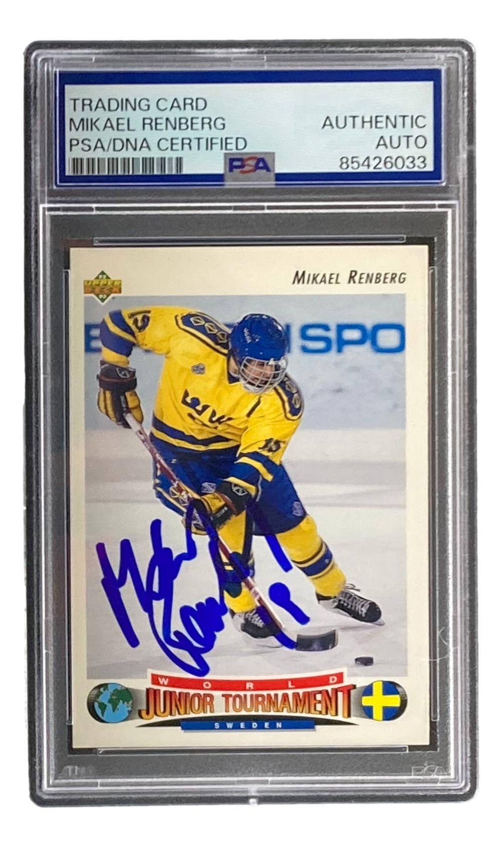 Mikael Renberg Autographed 1992 Upper Deck #233 Philadelphia Flyers Rookie Hockey Card - PSA Certified - Perfect for NHL Collectors & Hockey Memorabilia Displays