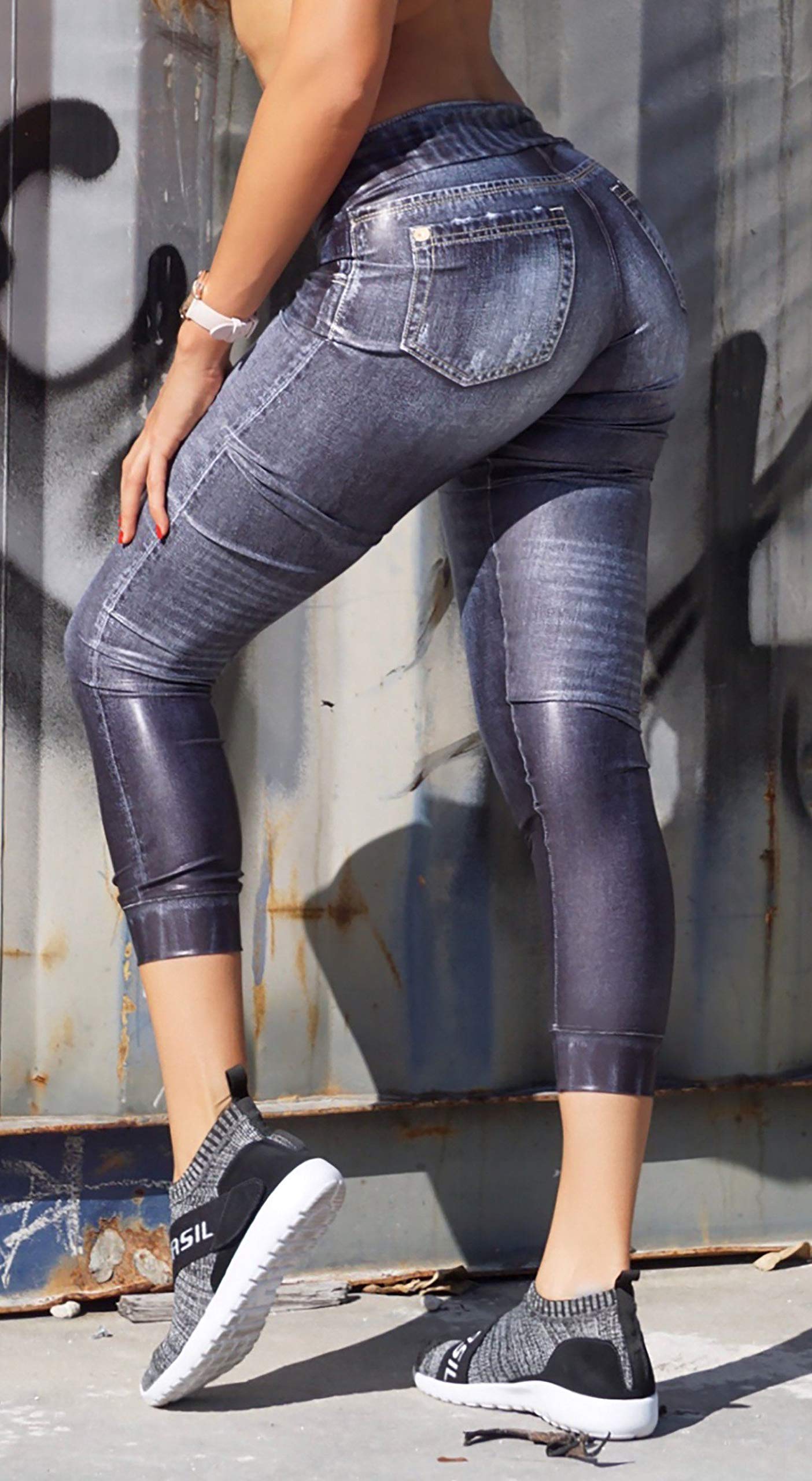 Brazilian Fake Jeans - Denim Jogger Pants for Men & Women | Comfortable Stretch Fabric | Perfect for Casual Wear, Workout & Street Style