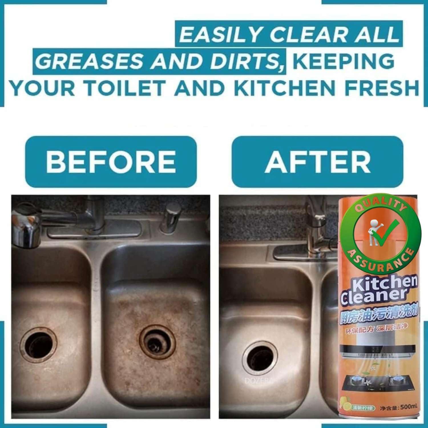 McFarlane Heavy Duty Kitchen Degreaser Spray - Non-Toxic, Non-Flammable Oil & Grease Remover for Stove, Chimney, Grill & Gas Stove Cleaning - Perfect for Deep Cleaning Kitchen Appliances & Outdoor BBQ Equipment