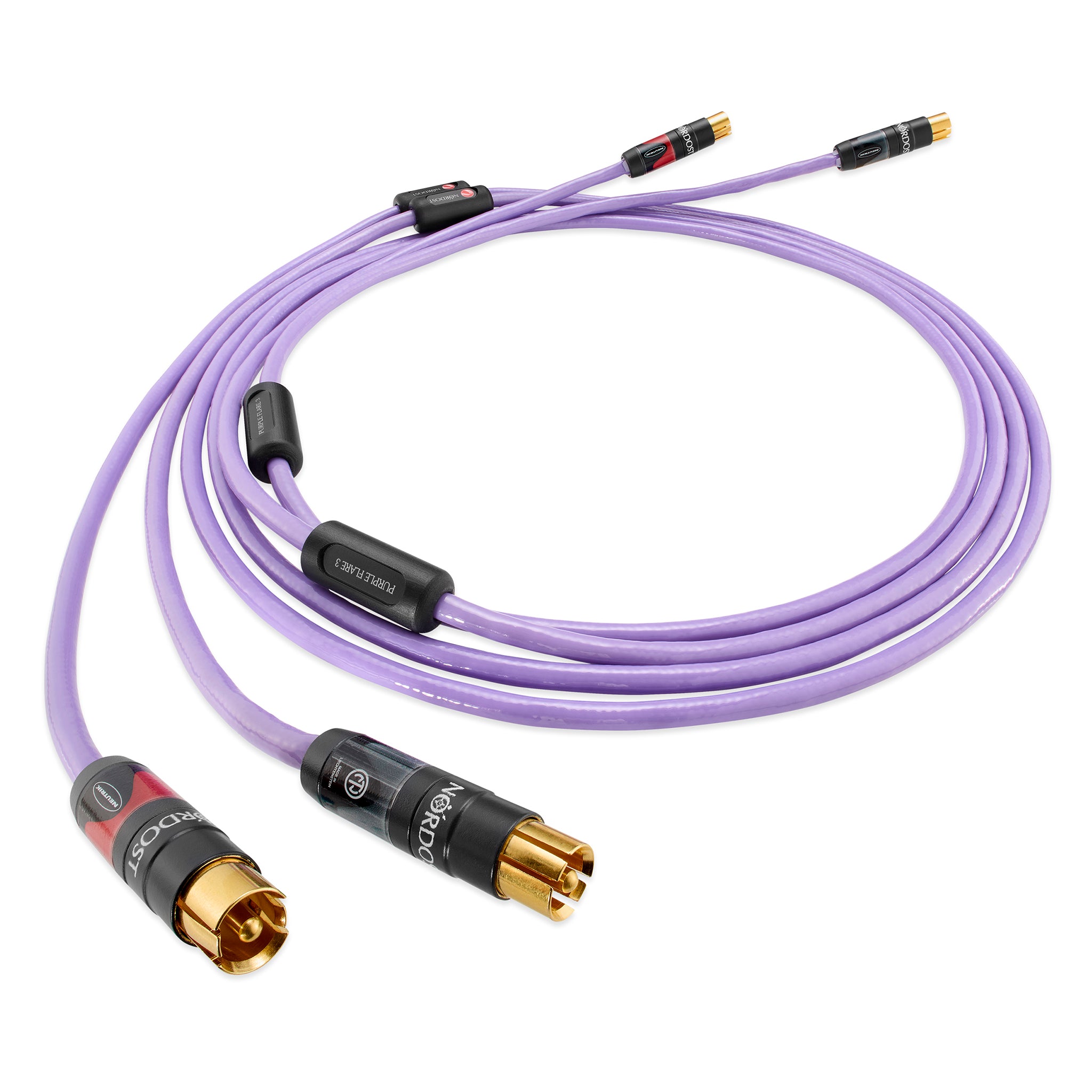 Nordost Purple Flare 3 High-End Audio Interconnect Cable - Premium RCA Cable for Home Theater & Hi-Fi Systems - Perfect for Audiophiles & Music Enthusiasts