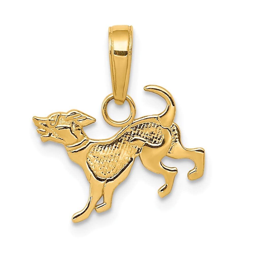 14K Yellow Gold Dog Pendant Necklace for Women - Roy Rose Jewelry - Perfect Gift for Pet Lovers, Dog Owners & Animal Enthusiasts - Ideal for Birthdays, Anniversaries & Everyday Wear