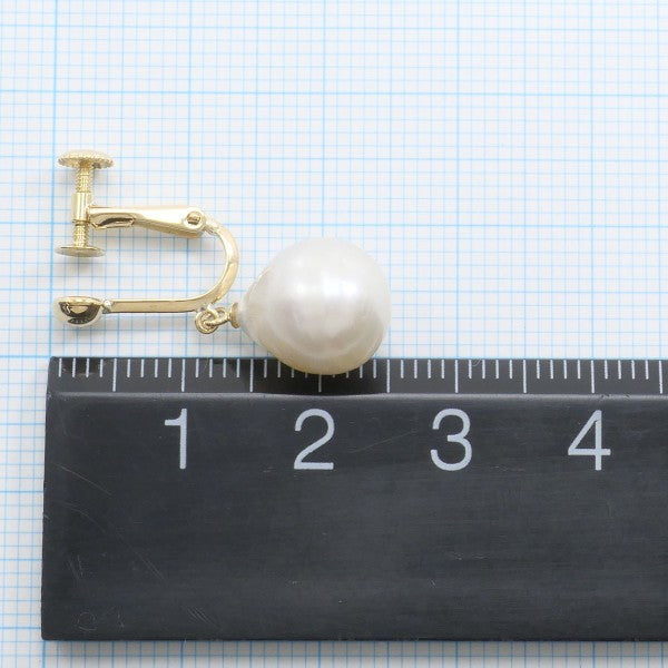 18K Yellow Gold & White Gold Pearl Earrings for Women - Elegant Pearl Stud Earrings for Wedding, Party & Everyday Wear
