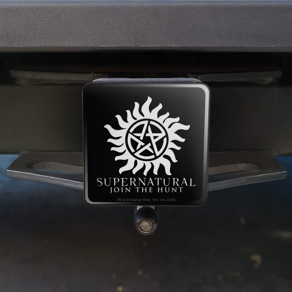 Supernatural Anti-Possession Symbol Hitch Cover Plug Insert for Trucks & Trailers - Durable Metal Tow Hitch Protector for Road Trips & Outdoor Adventures