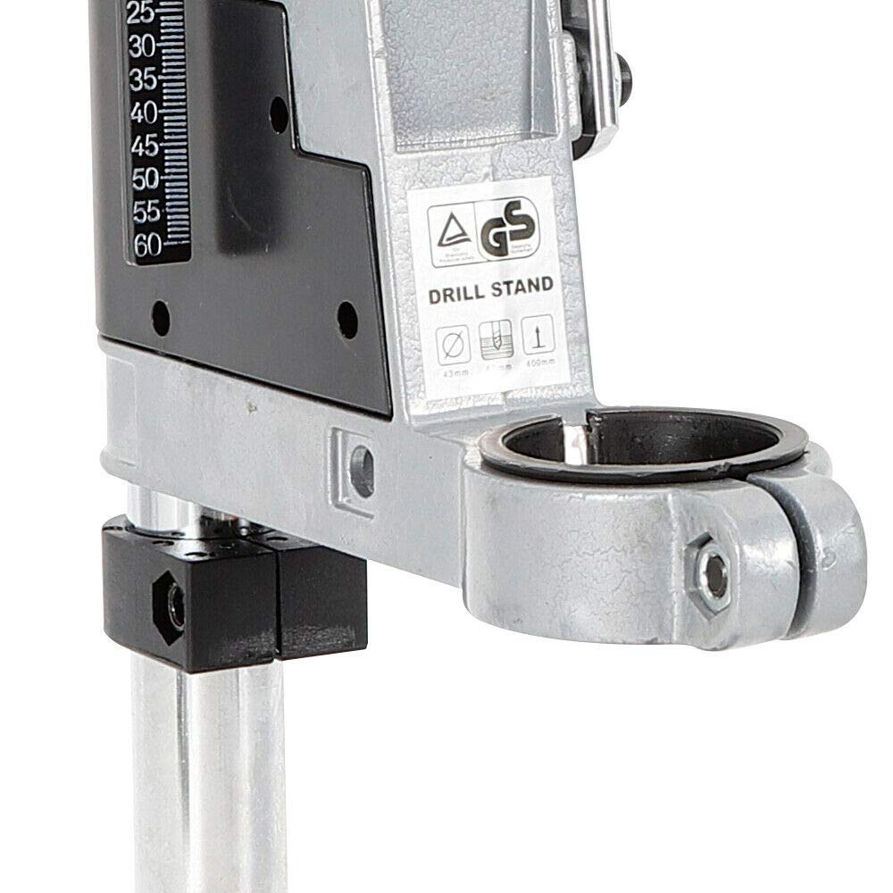 Heavy-Duty Adjustable Bench Clamp Drill Press Stand - Universal Drill Workbench Support Tool with Double Hole Aluminum Base for Hand Drills | Perfect for Woodworking, Metalworking & DIY Repair Projects