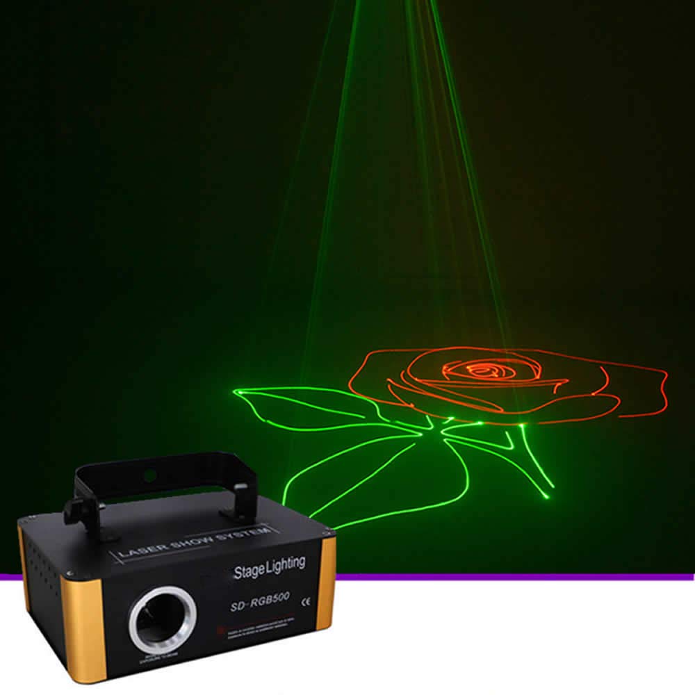 DMX512 RGB LED Stage Light Scanner Projector - Mini SD Card Sound Activated Lighting Effects for DJ Disco, Bar, Club & Party Shows (SD-RGB500) | Perfect for Nightclubs, Concerts, Weddings & Stage Performances