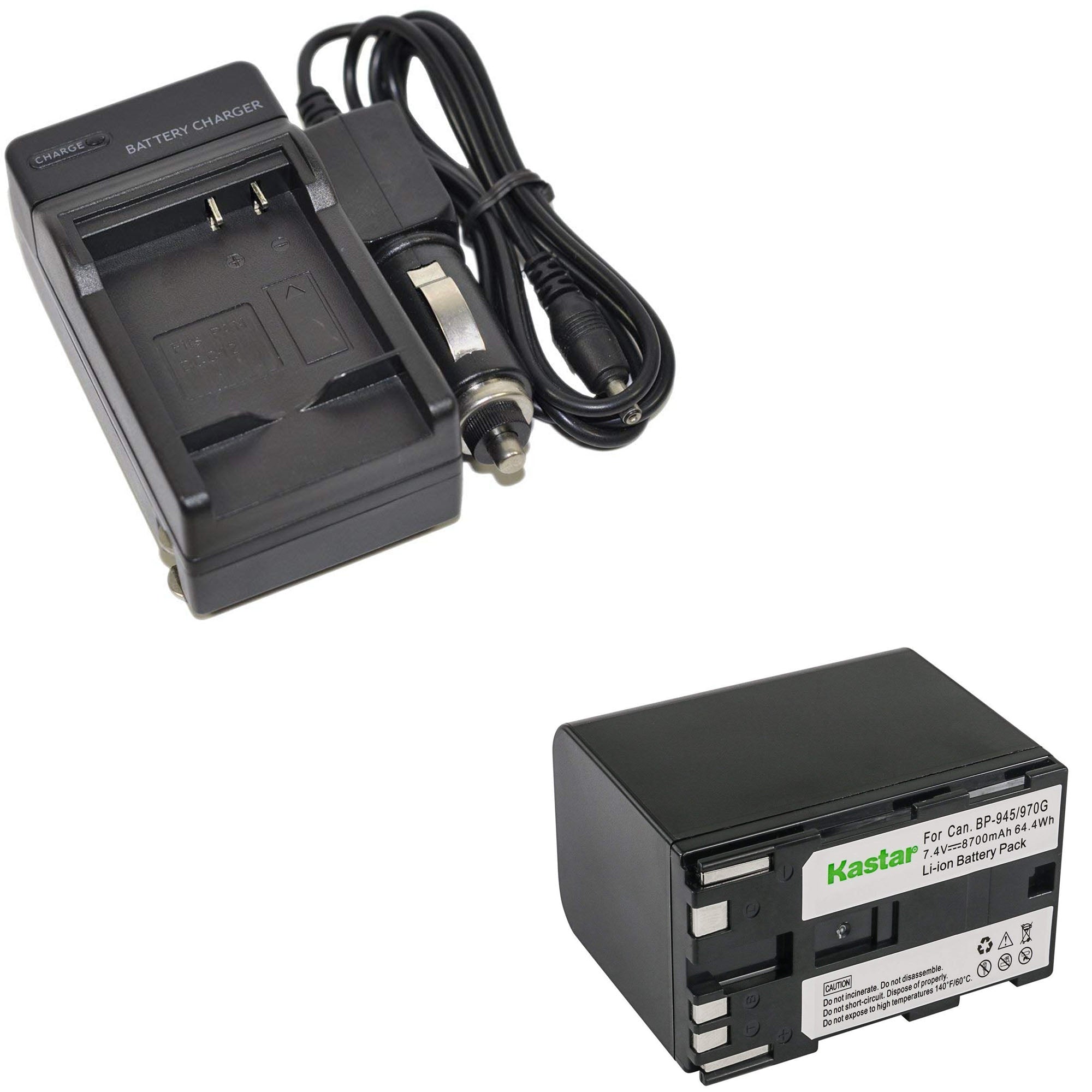 Canon BP 911 Battery Charger & Replacement Battery for Canon BP 970G, BP 975, EOS C100, C300, C500, GL2, XF100, XF300 Series - Perfect for Professional Video Cameras and DSLR Filmmaking