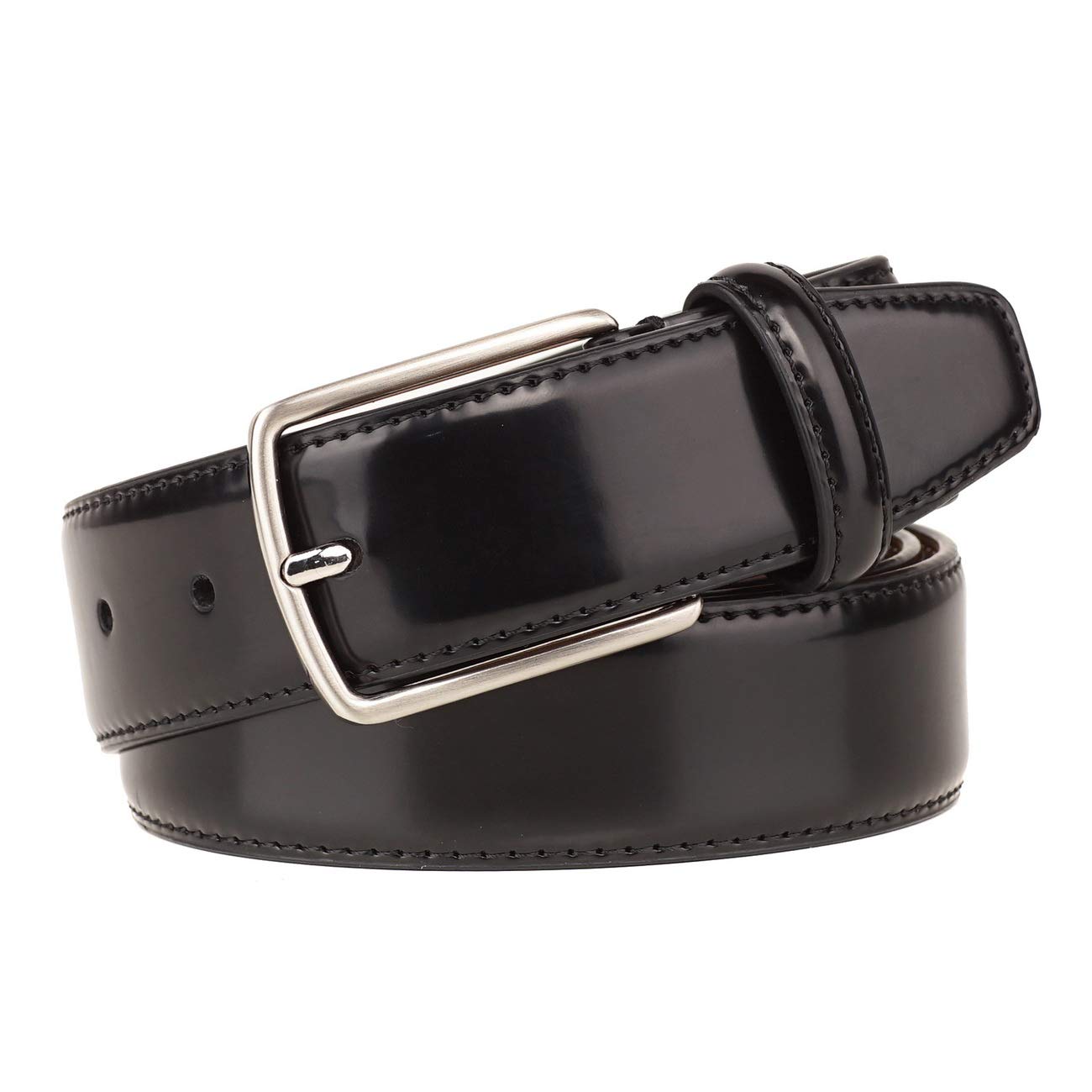 LABMGW Men's Leather Belt for Big & Tall - Adjustable 36