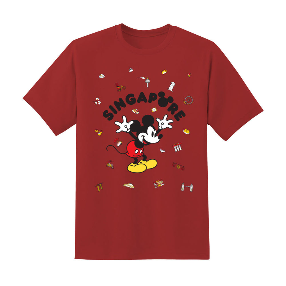 Goldwood Mickey Love SG Flock Graphic T-Shirt for Adults - Casual Wear & Disney Fan Gifts