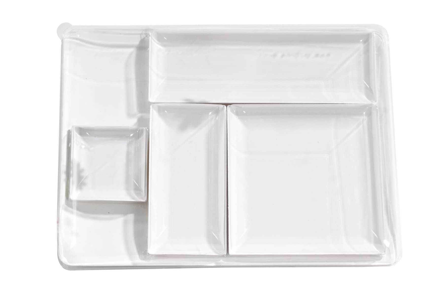 Eco-Friendly Heavy-Duty Biodegradable Sugarcane Plates - 100 Pack Disposable Rectangular Plates (3.5