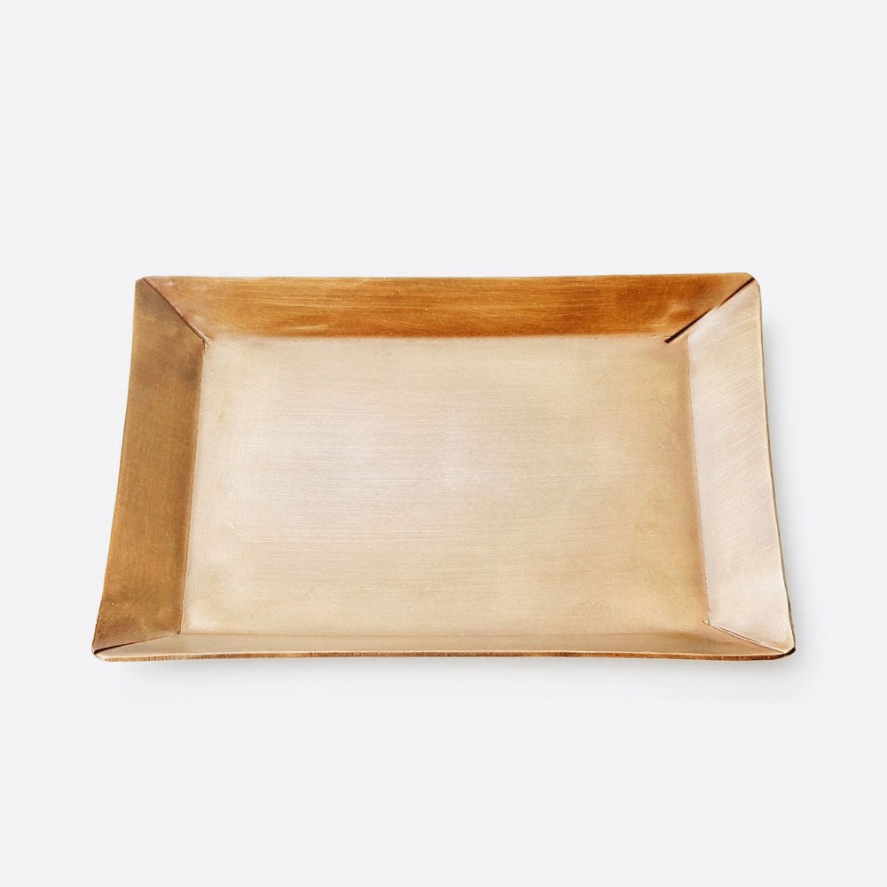 Elegant Rectangle Brass Tray - Handcrafted Decorative Serving Tray for Home Decor, Dining & Entertaining | Perfect for Coffee Tables, Centerpieces & Gift Giving