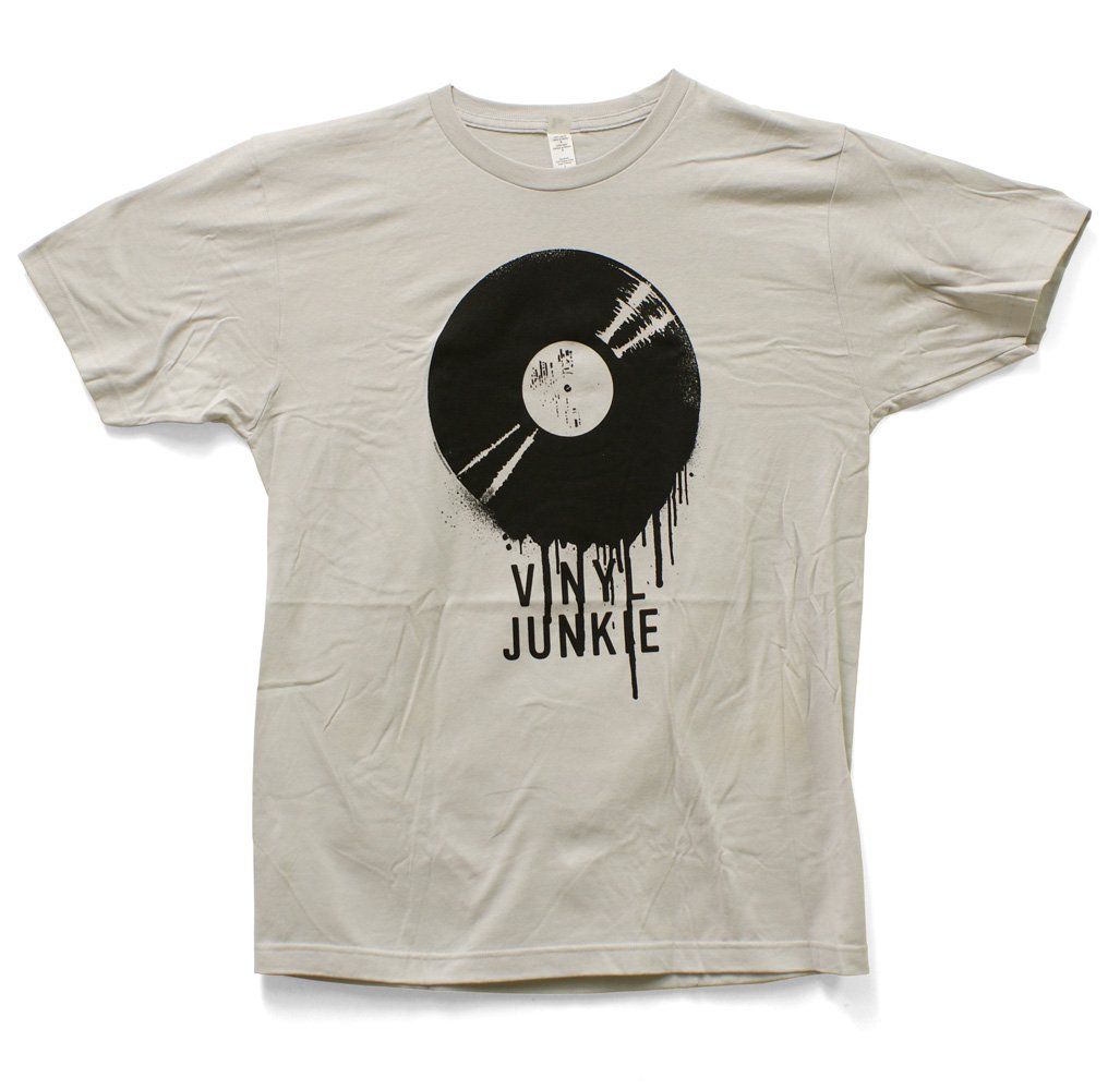 Impact Vinyl Junkie Fitted Jersey T-Shirt for Men & Women | Comfortable Stretch Cotton Blend | Perfect for Concerts, Gyms & Streetwear Fashion