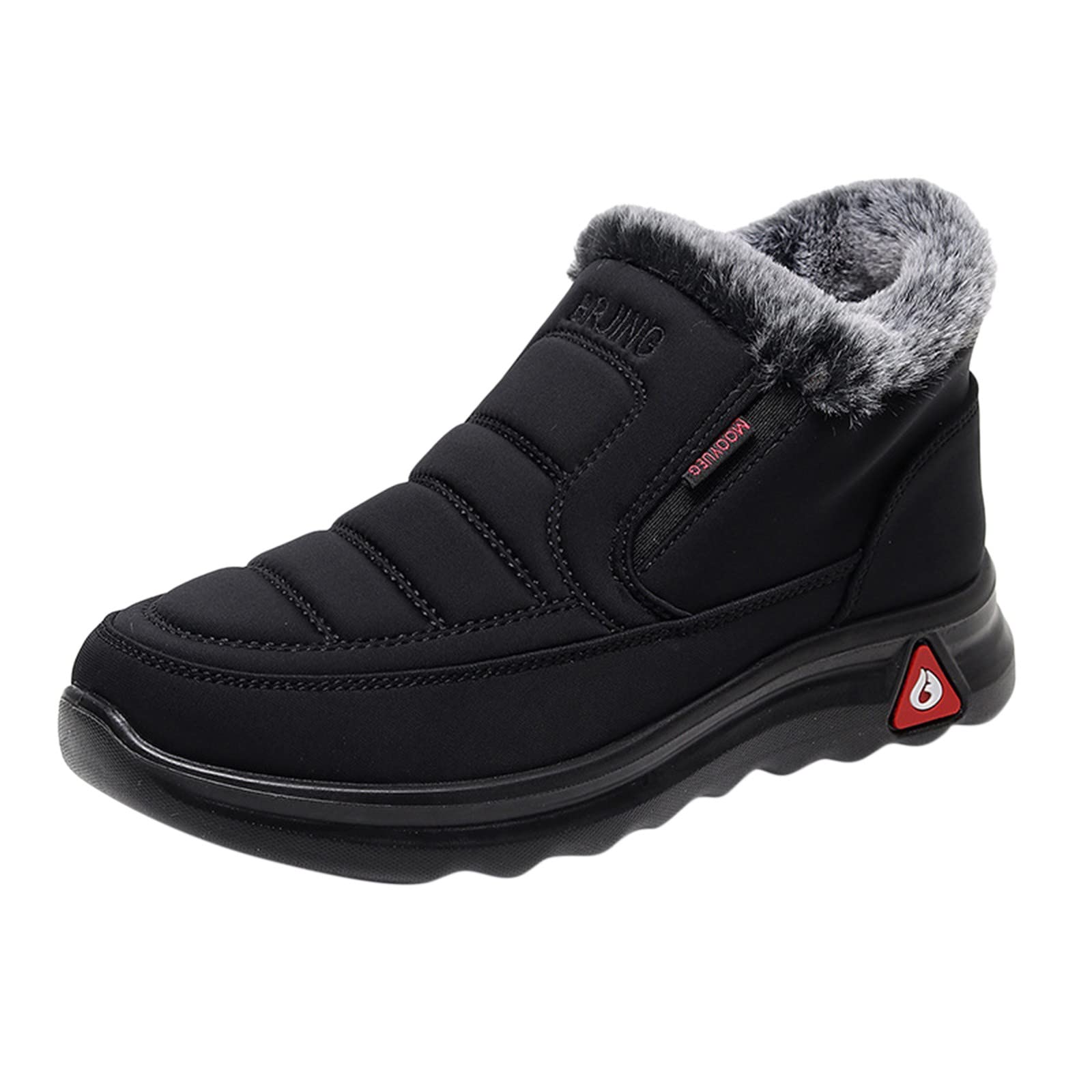 Women's Winter Boots - Casual Heel Plush Slip-On Snow Boots with Thermal Insulation for Cold Weather | Waterproof Short Rain Boots for Women | Perfect for Snowy Days, Commuting & Outdoor Activities