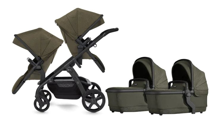 Silver Cross Wave 2022 Twin Stroller - Lightweight Luxury Baby Stroller for Twins with Adjustable Seats | Perfect for City Walks, Shopping & Family Outings