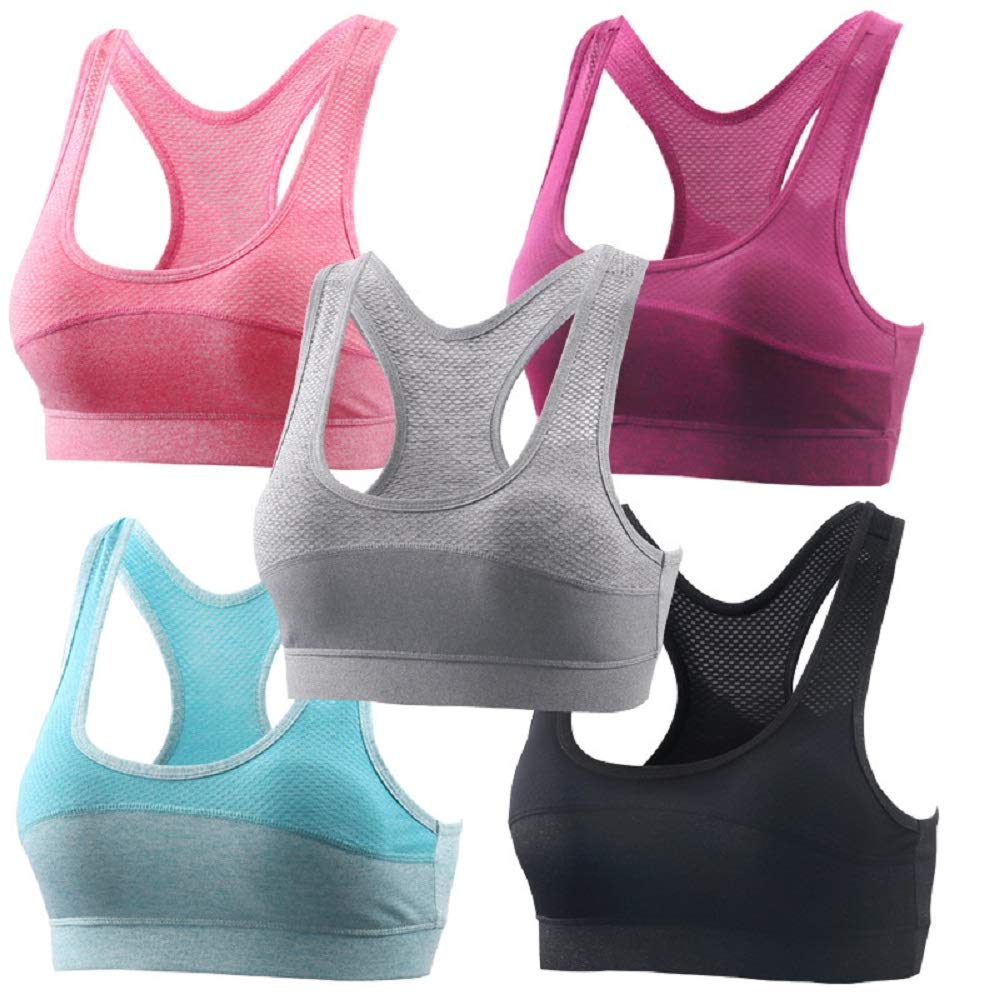 Women's Racerback Padded Yoga Sports Bra - Push Up Fitness Tank Top for Yoga, Gym & Running | Breathable Workout Top for Women