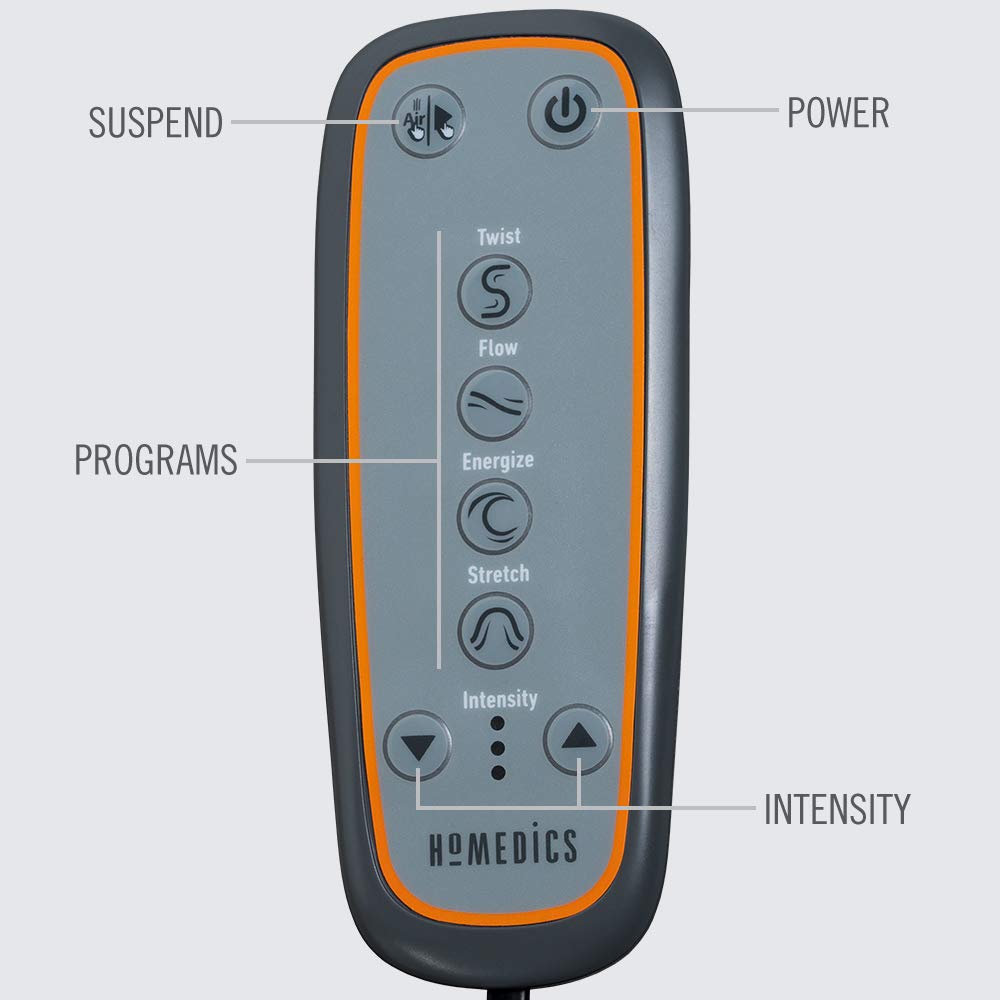 Homedics Silver Yoga Mat with Air Compression & 3 Intensity Levels - Premium Back & Lumbar Support for Stretching, Fitness & Home Workouts - Ideal for Yoga, Pilates & Physical Therapy Recovery