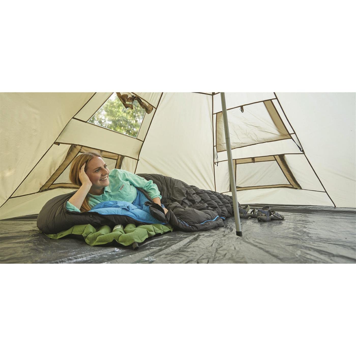 Guide Gear 10' x 10' Instant Set-Up Teepee Tent for Adults - Waterproof 4-Season Camping Tent for 2-Person Backpacking, Hiking & Outdoor Adventures - Perfect for Campgrounds, Festivals & Wilderness Exploration