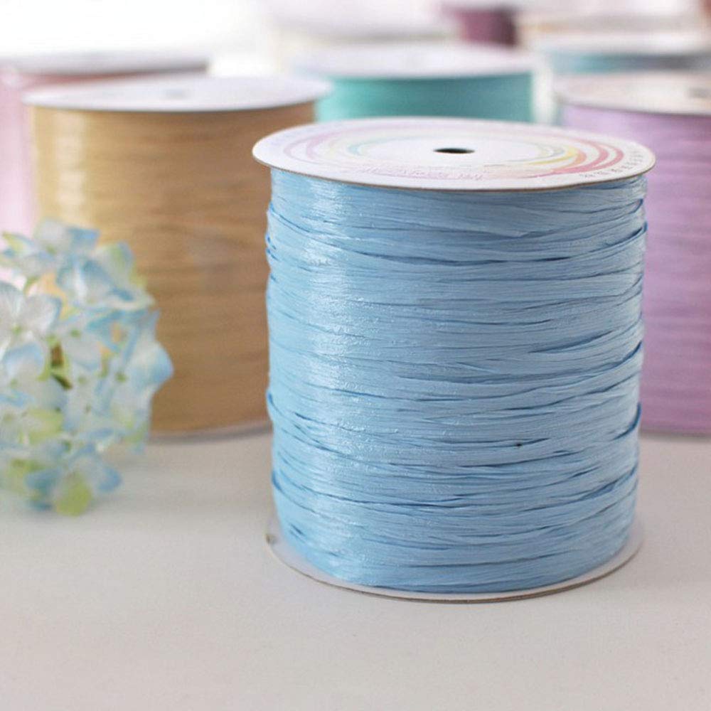 Natural Raffia Yarn Rayon Ribbon - 273 Yards for Crochet Bags, Hats & Knitting Projects | Eco-Friendly Coffee Straw Yarn for DIY Crafts, Summer Accessories & Home Decor
