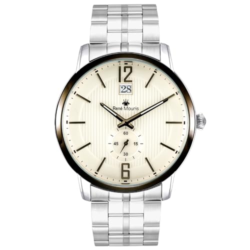 Ivory Dial - Black/Silver Case - Silver Band - Black Applique