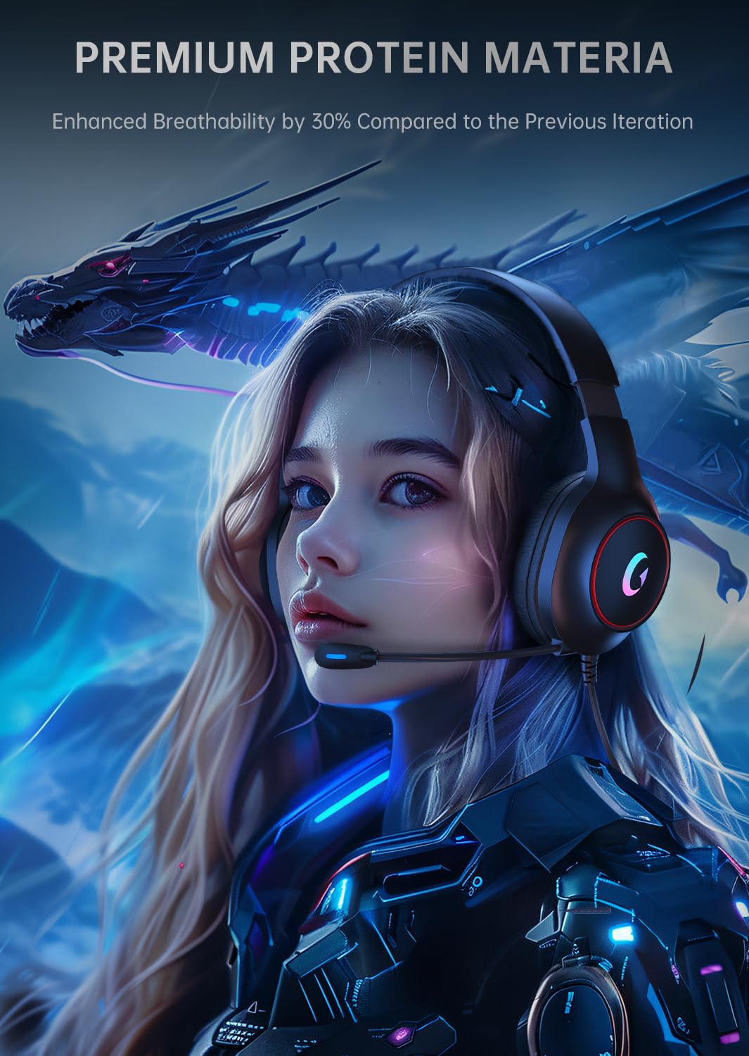 CM7002 Gaming Headset for PS5, PS4, PC, Mac, Nintendo Switch & Xbox Series X|S - RGB Surround Sound Headphones with Noise Cancelling Mic, 50mm Drivers & 3.5mm Jack (Black) - Perfect for Competitive Gaming, Streaming & Late-Night Sessions