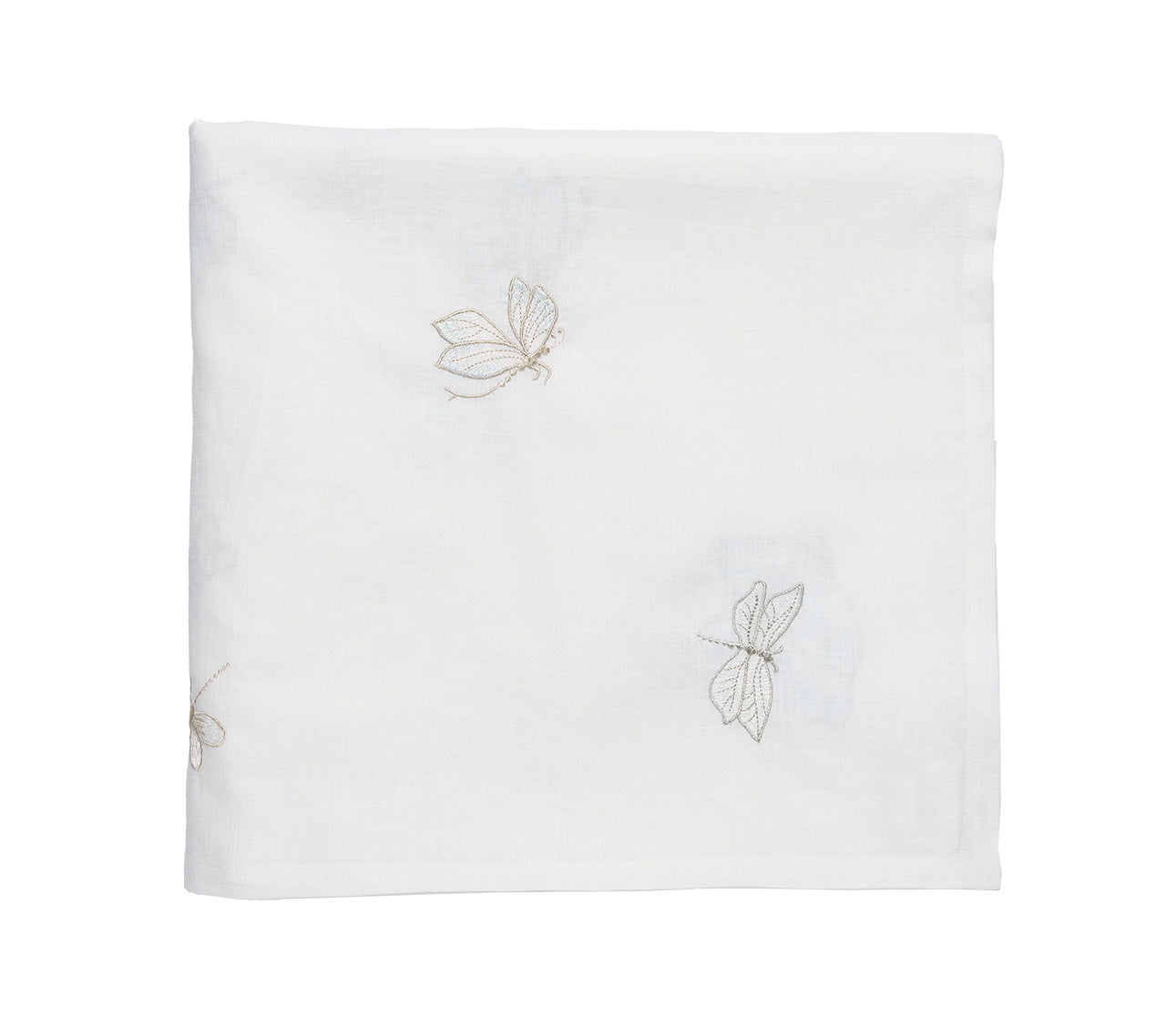 Monarch Garden Tablecloth - White & Iridescent Waterproof Table Cover for Outdoor Dining, Picnics, and Special Events