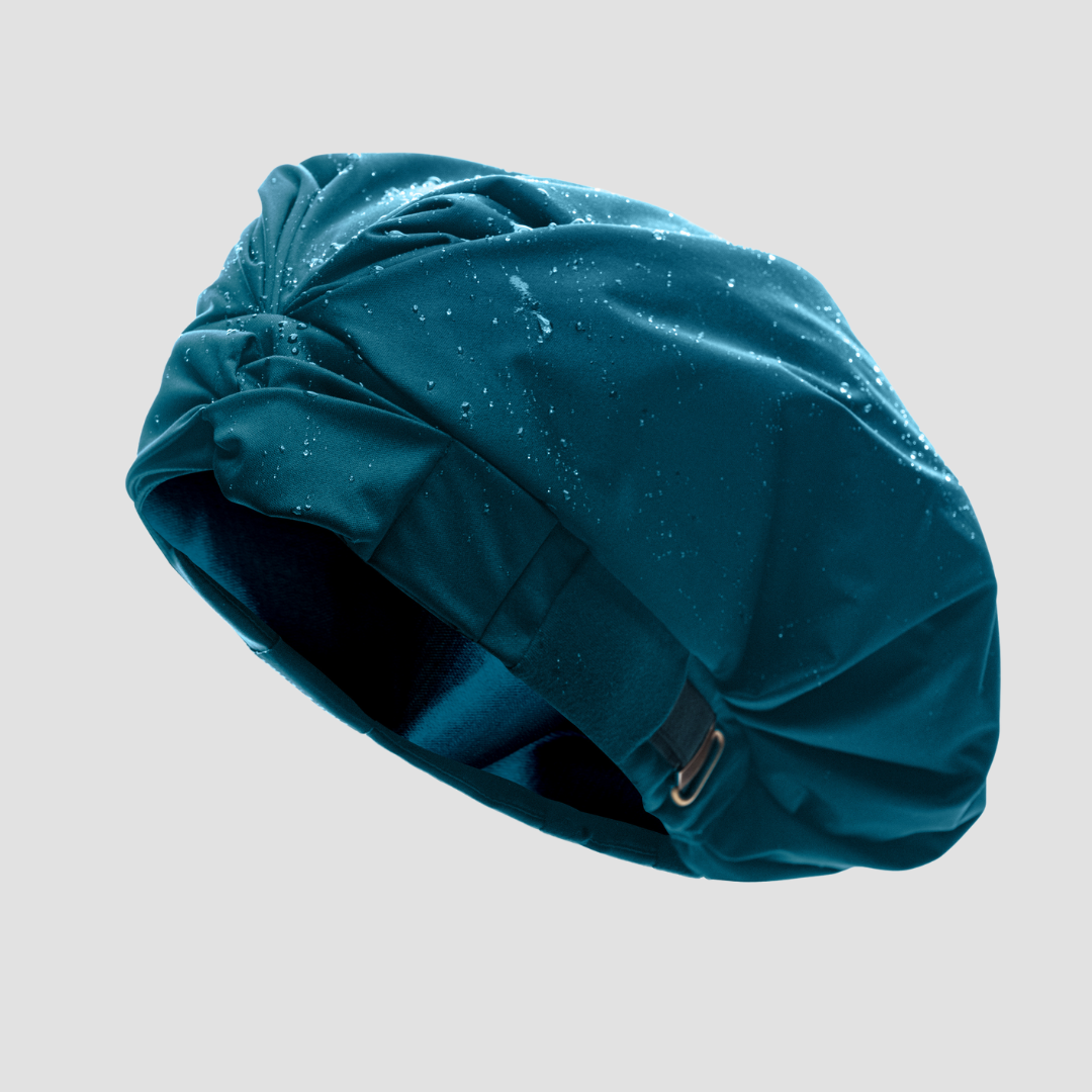 Waterproof Adjustable Shower Cap with Satin Lining - Hairbrella for Wet Hair Protection | Perfect for Bathing, Swimming & Salon Visits