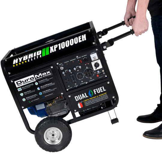 DuroMax XP10000EH 8000W/10000W Dual Fuel Portable Generator with Electric Start - Ideal for Home Backup Power, Camping & Emergency Use