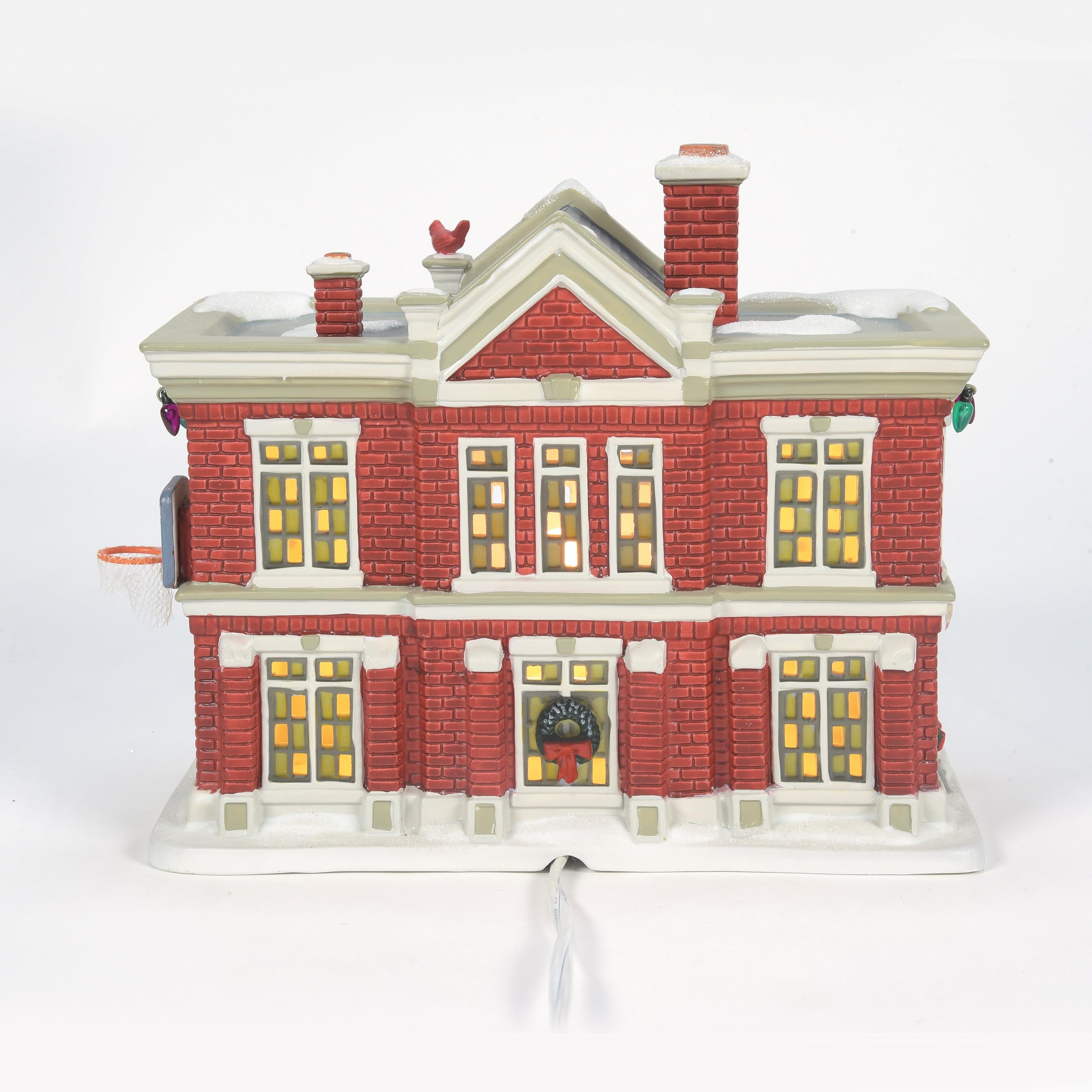 Department 56 Christmas Story Village Cleveland Elementary School - Authentic Collectible Holiday Decoration for Christmas Villages & Winter Displays