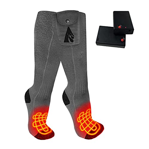 ActionHeat Classic AA Battery Heated Socks for Men & Women - Lightweight Cotton Blend Winter Warm Socks for Hiking, Skiing & Outdoor Activities