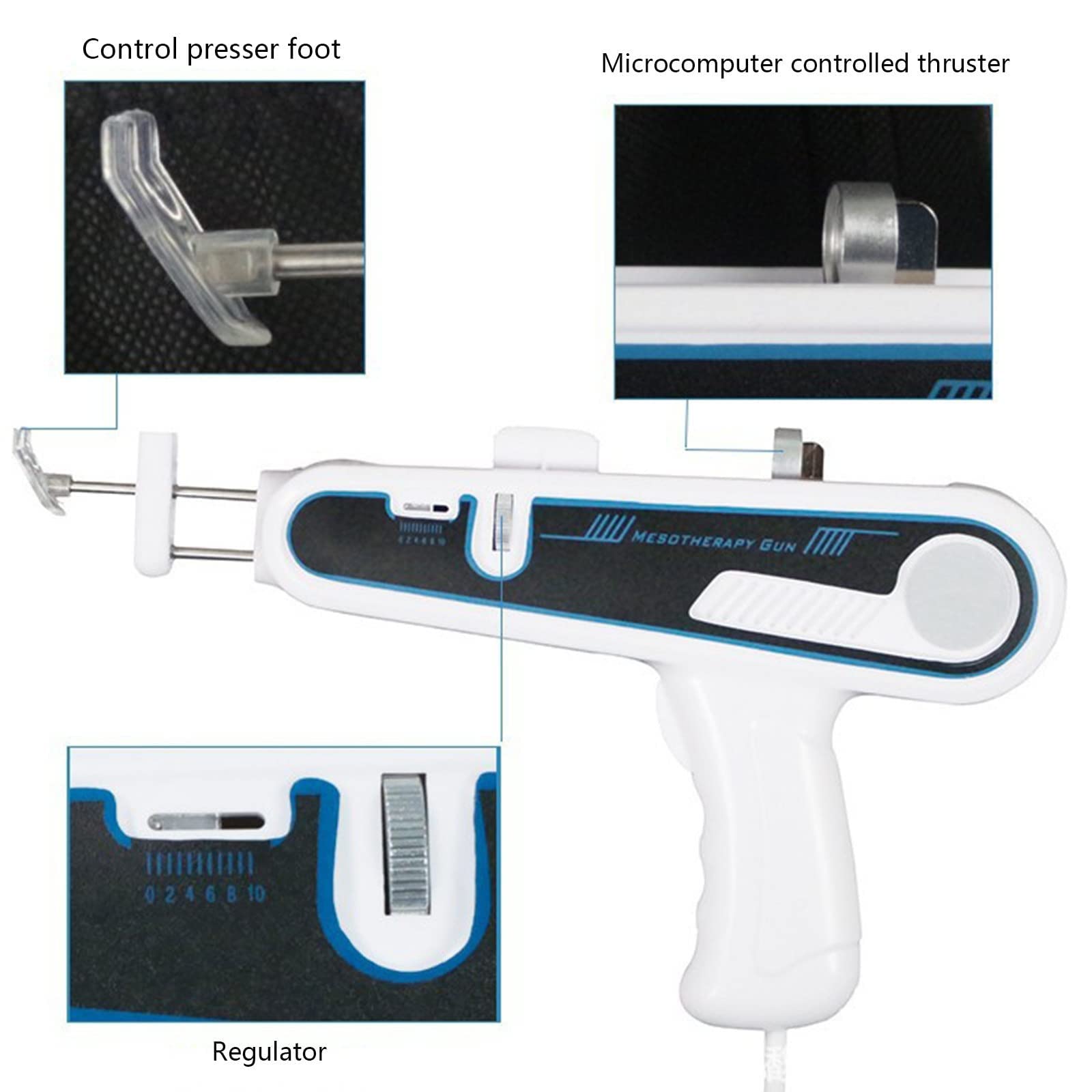 Professional Mesotherapy Gun for Skin Rejuvenation - Anti-Aging Beauty Device for Wrinkle Removal & Face Tightening | At-Home Spa Treatment & Professional Skincare Use
