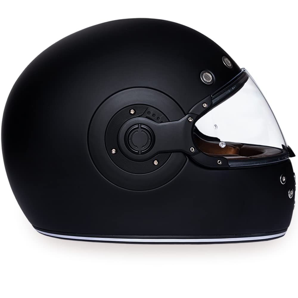 Vintage Daytona Motorcycle Helmet - DOT Approved Retro Full Face for Cruisers & Scooters - Riding in Style