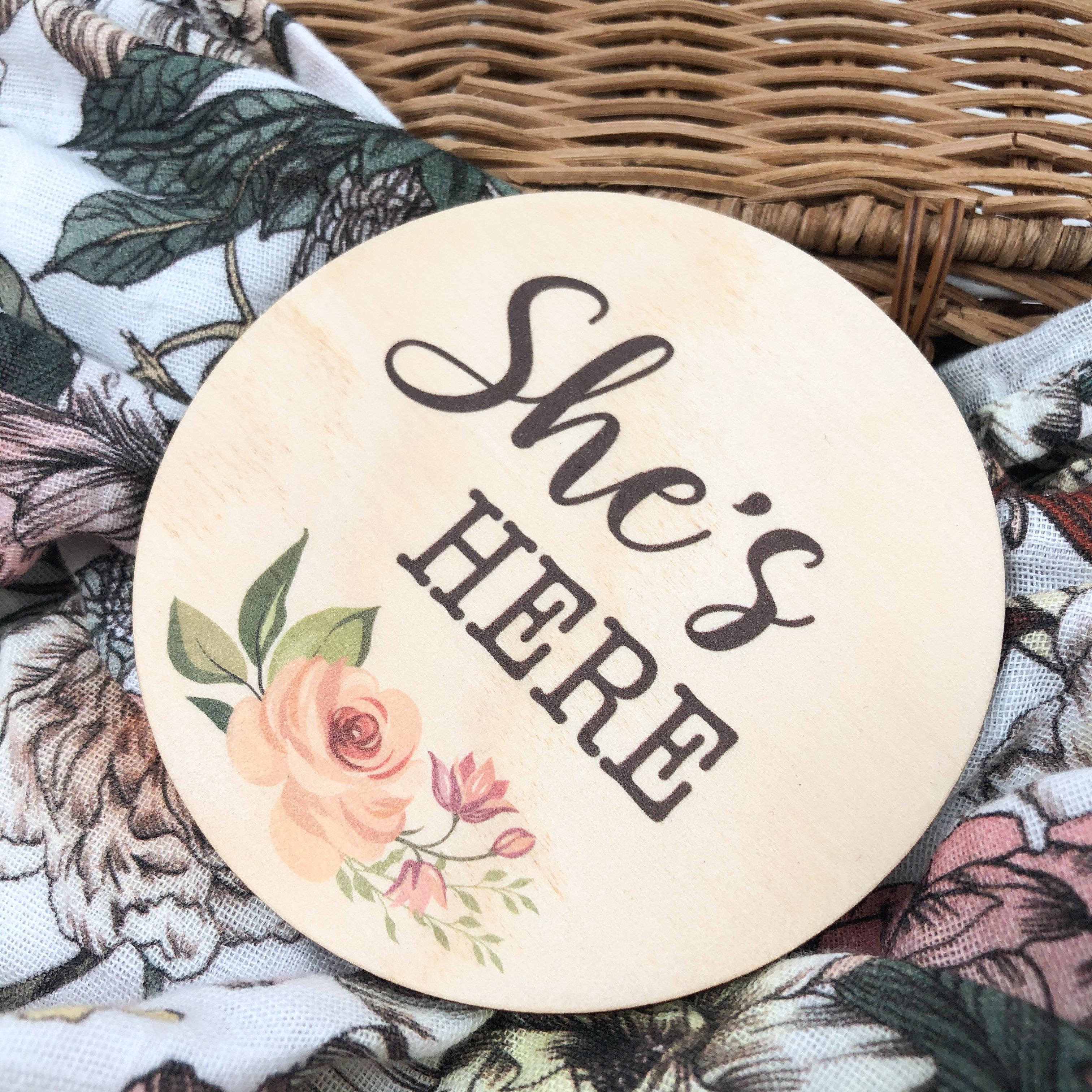 Personalized Baby Girl Milestone Wood Plaques - Custom Name & Date - Nursery Decor, Christening Gift, First Birthday Keepsake - Perfect for Baby Showers, Newborn Photos & Memory Books