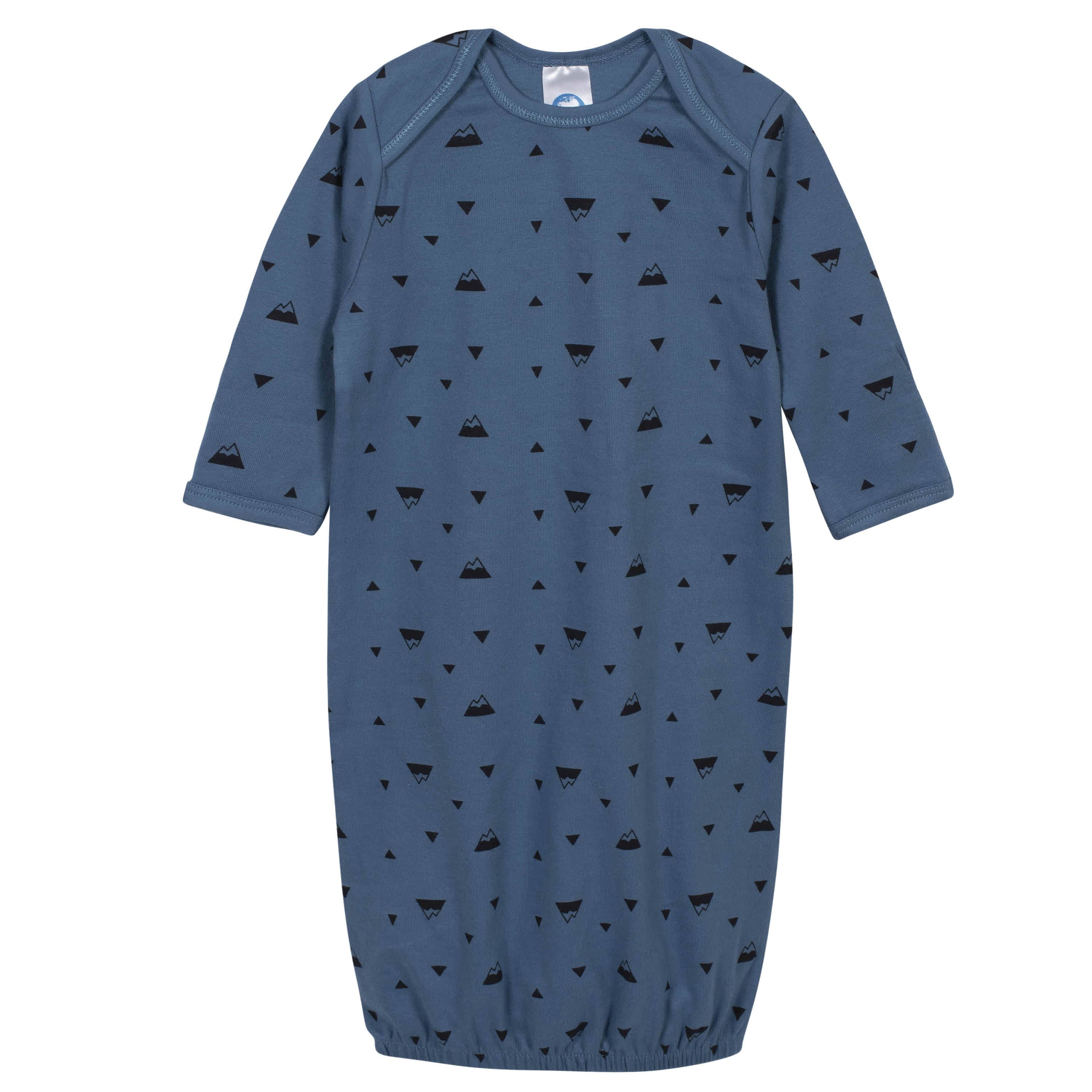 2 Piece Baby Boys Comfy Stretch Badger Gown and Cap Set - Soft Cotton Newborn Outfit for Hospital, Photo Shoots & Gift Giving