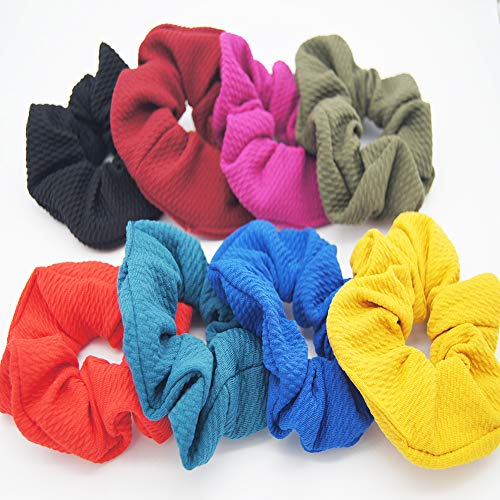 WECTORY Hair Ties for Women - Soft Scrunchies & Elastic Hair Bands Set (8PCS, Bright Colors) - Perfect for Daily Use, Workouts, and Holiday Hair Accessories