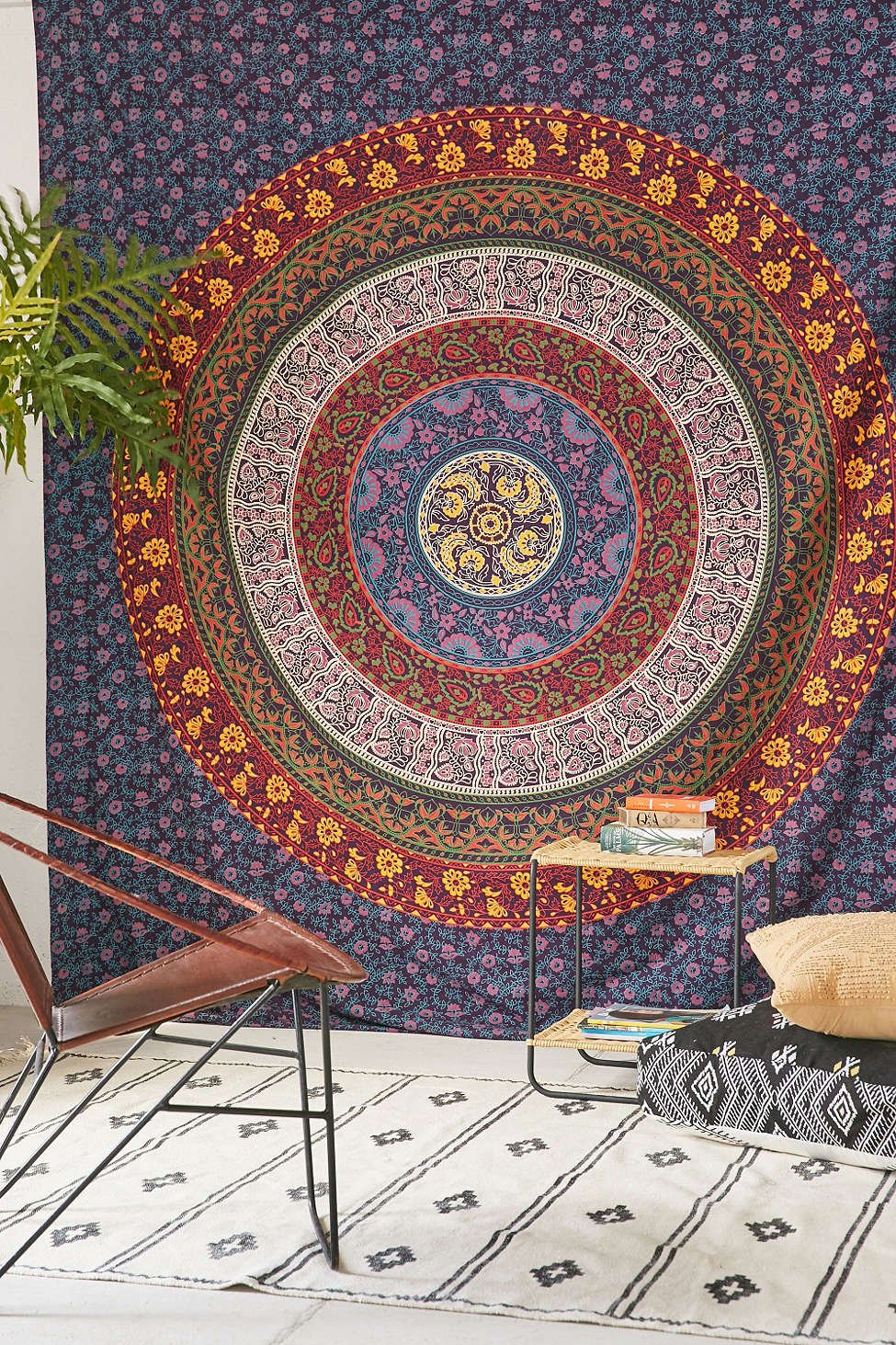 Authentic Jaipur Hippie Tapestry - Handmade Mandala Wall Hanging | Indian Bohemian Throw Blanket | Twin Size Bedspread & Boho Beach Blanket | Perfect for Dorm Room, Bedroom & Outdoor Decor | Hippie Chic Home Accessories
