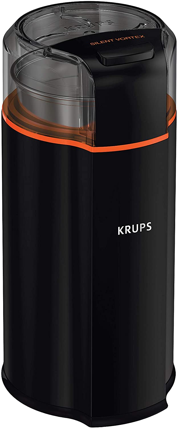KRUPS Silent Vortex 3-in-1 Electric Coffee Grinder - Stainless Steel Blades, BPA-Free (Blemished Packaging with Full Warranty) - Perfect for Home, Office & Coffee Shops - Model GX332850