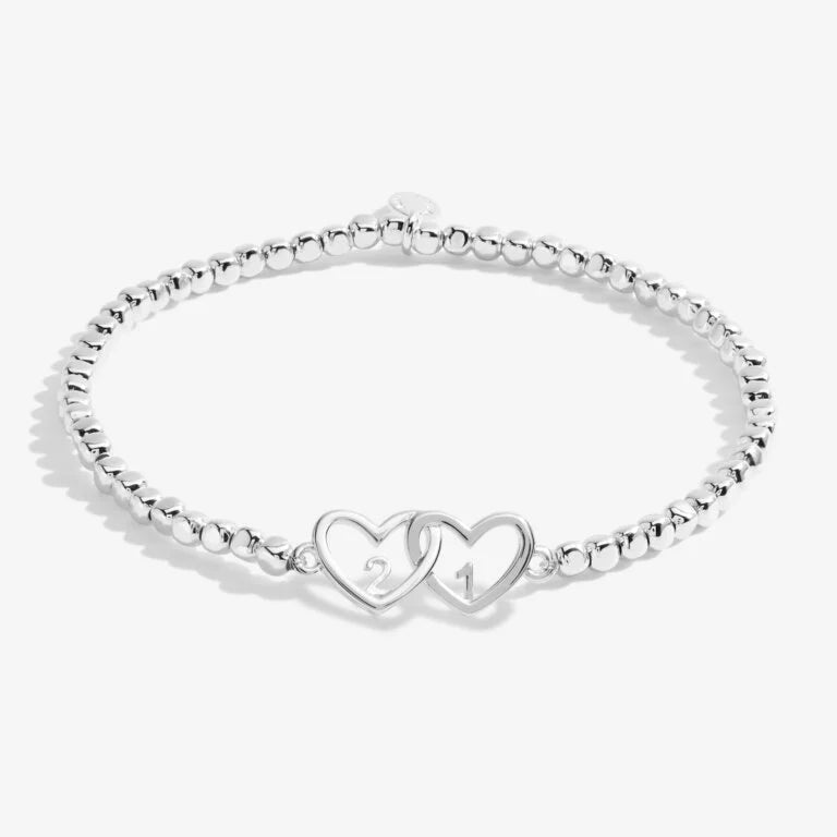 Joma Jewellery Bracelet - Forever Yours Happy 21st Birthday Gift for Women | Elegant Cubic Zirconia Bangle for Anniversary, Graduation & Special Occasions