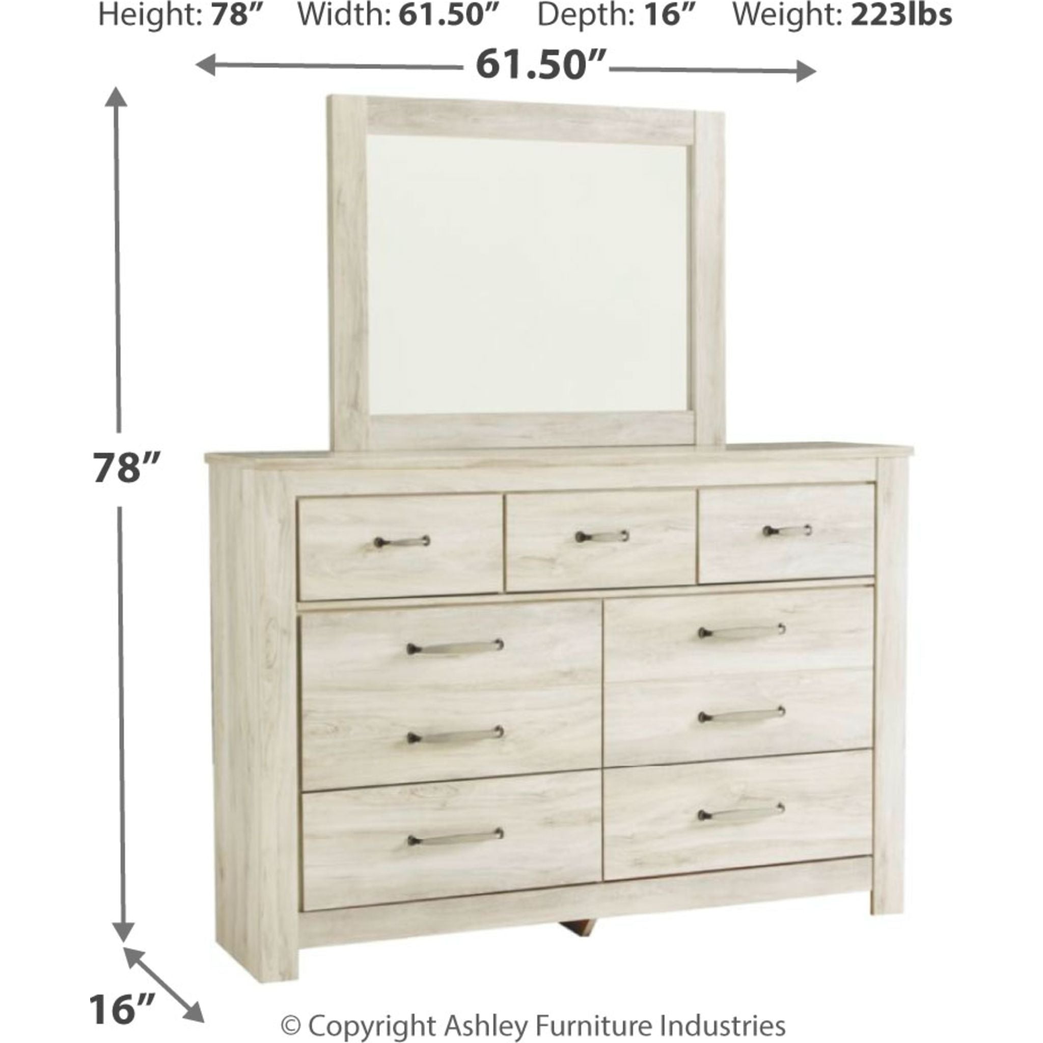 Bellaby 5-Piece King Size Bedroom Set - Whitewashed Wood Finish for Modern Farmhouse Style | Perfect for Master Bedroom, Guest Room & Vacation Homes