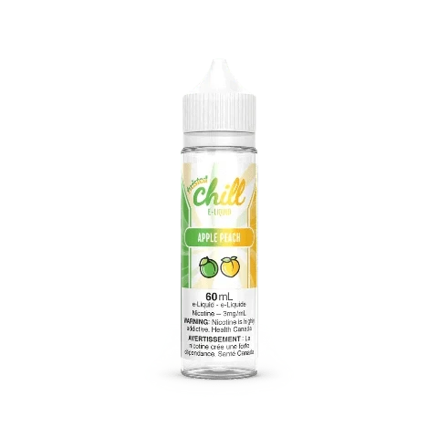 Apple Peach Twisted Chill E-Liquid 60mL - Refreshing Fruit Flavor Vape Juice for Relaxation & Stress Relief - Perfect for Vaping at Home or On-The-Go