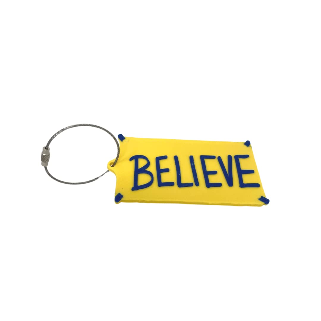 Coach Lasso 'Believe' Motivational Luggage Tag - Inspired by Ted Lasso TV Show | Perfect Gift for Soccer Fans & Travel Enthusiasts | Great for Suitcases, Backpacks & Gym Bags