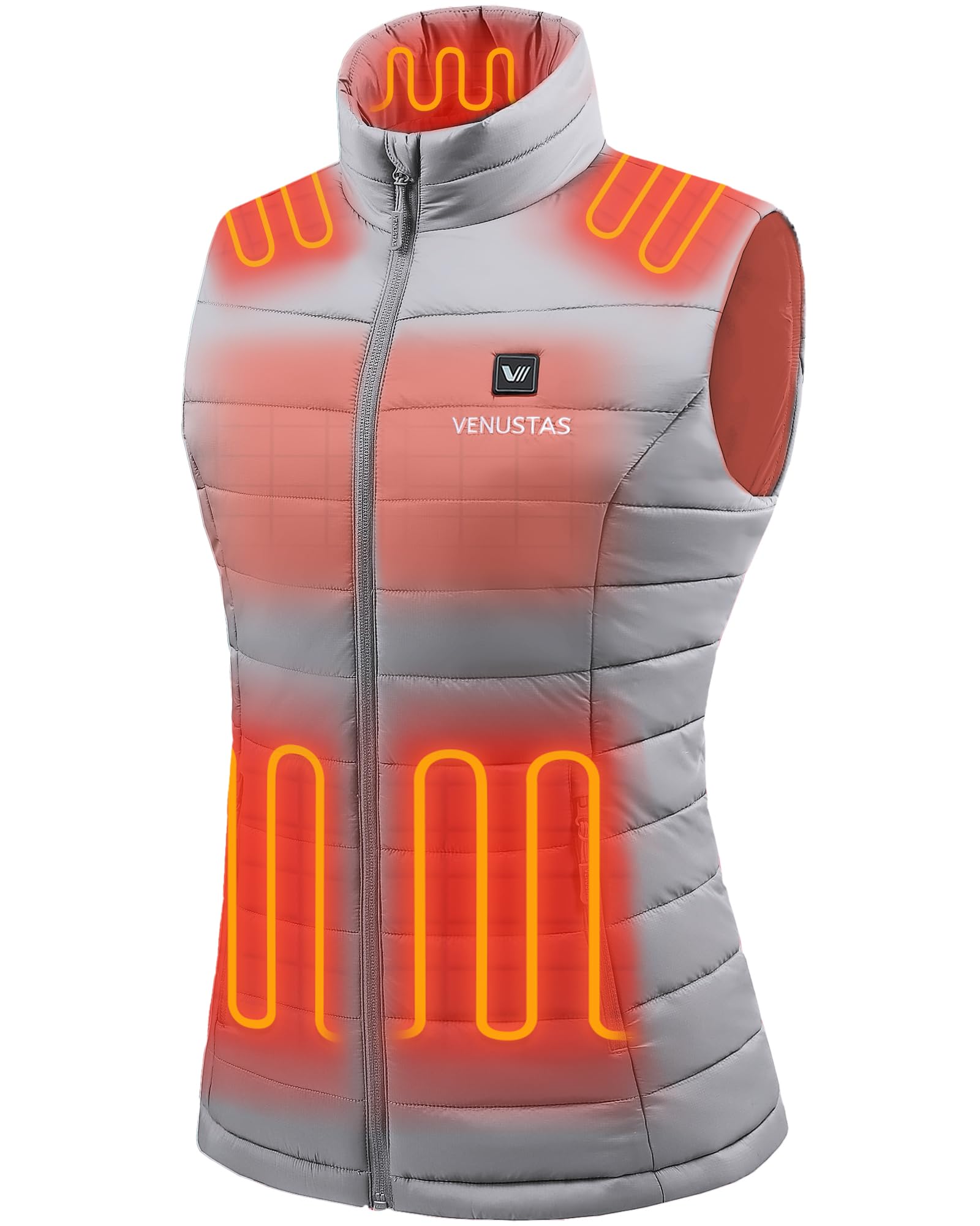 Venustas Women's Heated Vest with Rechargeable Battery - Lightweight Quilted Winter Jacket for Outdoor Activities, Hiking, and Cold Weather Fashion