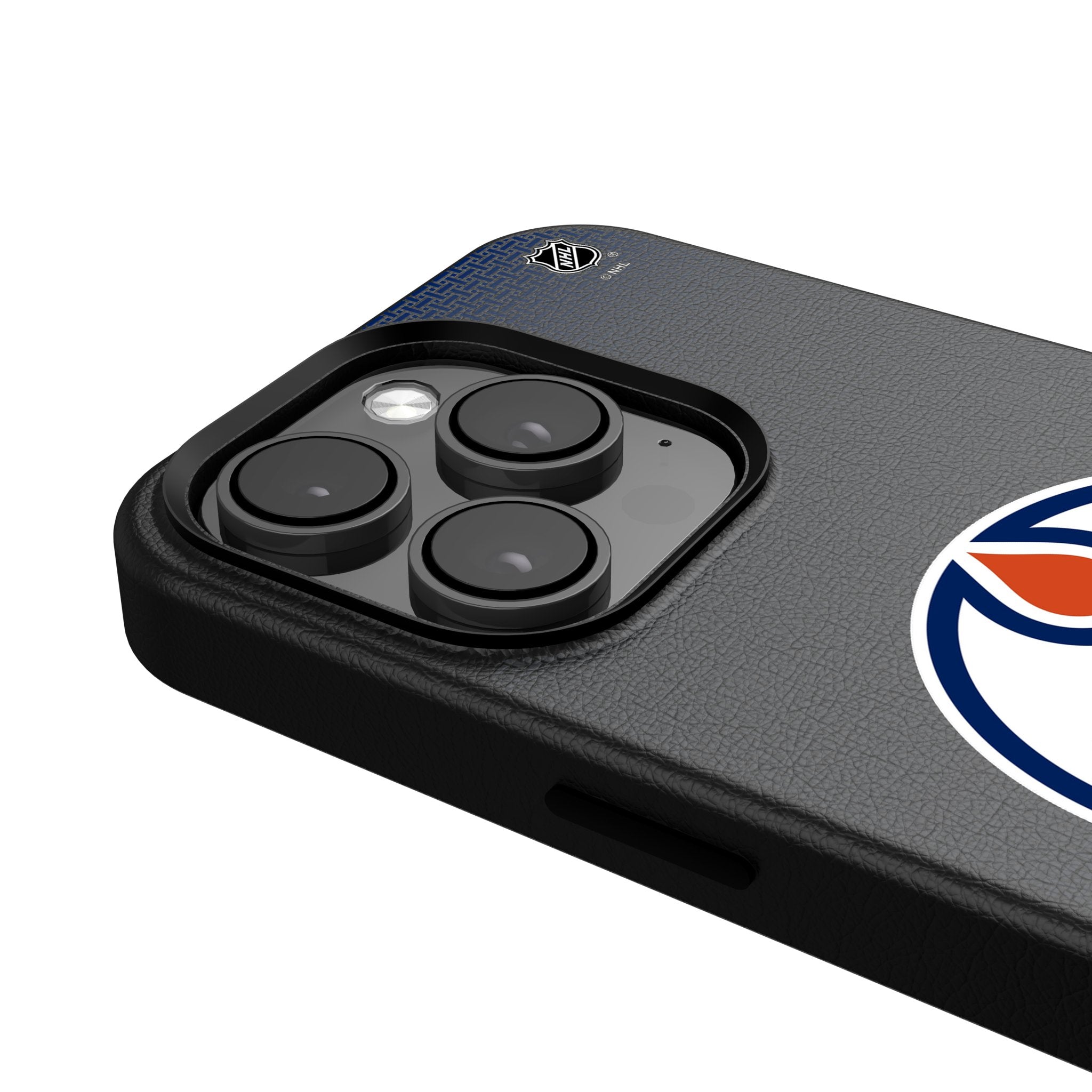 Edmonton Oilers Linen MagSafe Compatible Phone Case for iPhone 14/13/12 Pro Max - Durable Protective Cover with Magnetic Alignment for Wireless Charging - Perfect for Hockey Fans & Game Day Support