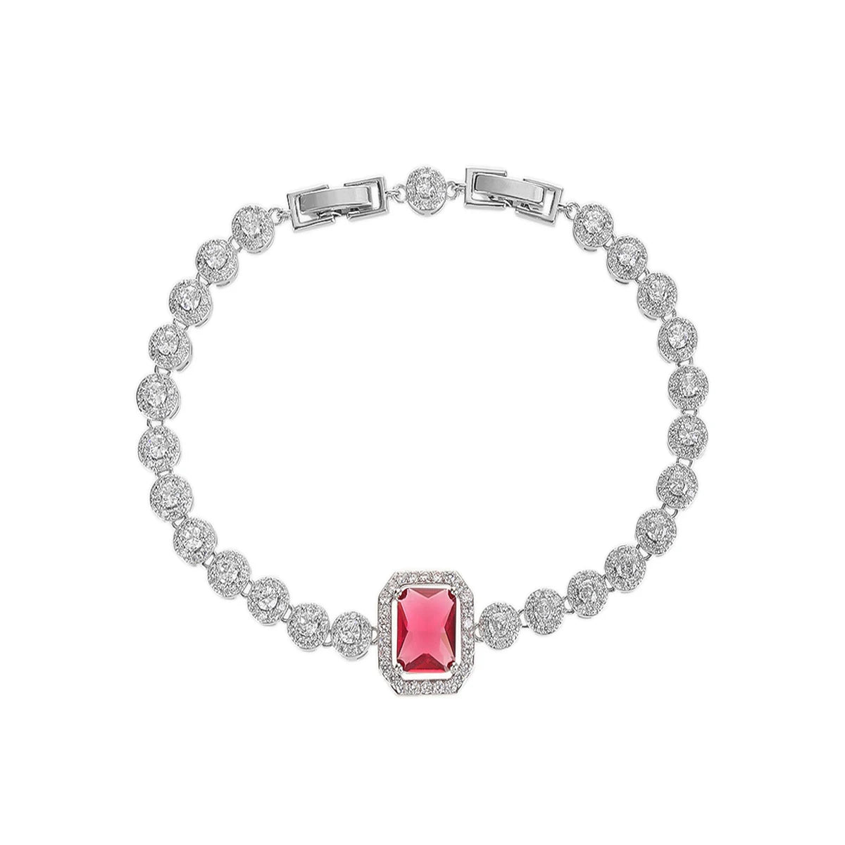 Luxury Shiny Cubic Zirconia Square Tennis Chain Bracelet for Women - Elegant Wedding, Party & Evening Jewelry Accessory - Perfect for Bridal, Anniversary Gifts & Special Occasions