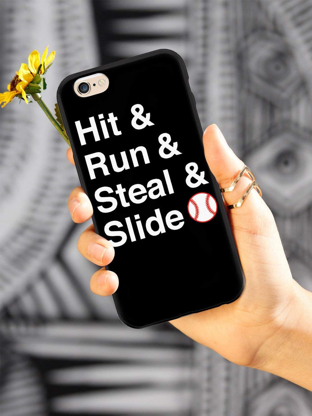 Premium 3D Textured Protective Phone Case for Apple iPhone 8 - Shockproof, Anti-Slip & Anti-Theft Design - Baseball Inspired - Perfect for Outdoor Sports & Daily Use