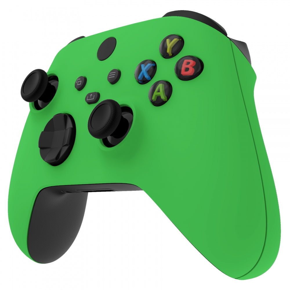 eXtremeRate Soft Touch Green Replacement Handles & Shell for Xbox Series X/S Controller - Custom Side Rails, Front Housing & Faceplate (Controller Not Included) | Perfect for Gaming, Streaming & Custom Mods - ZX3P306